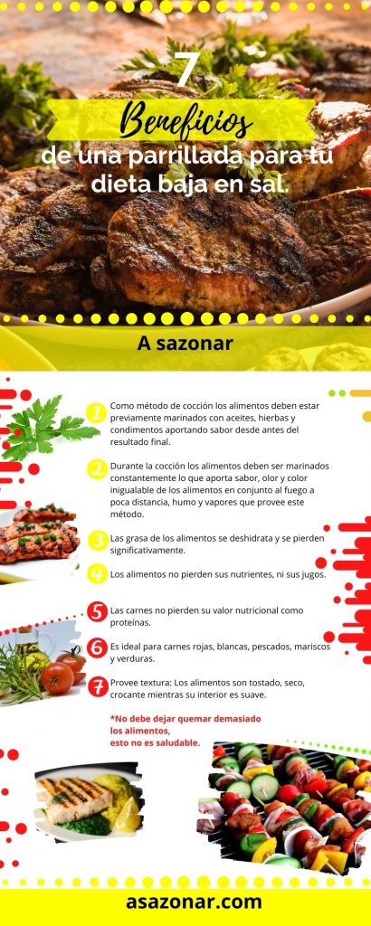 7 Beneficios de una parrillada para tu dieta baja en sal.