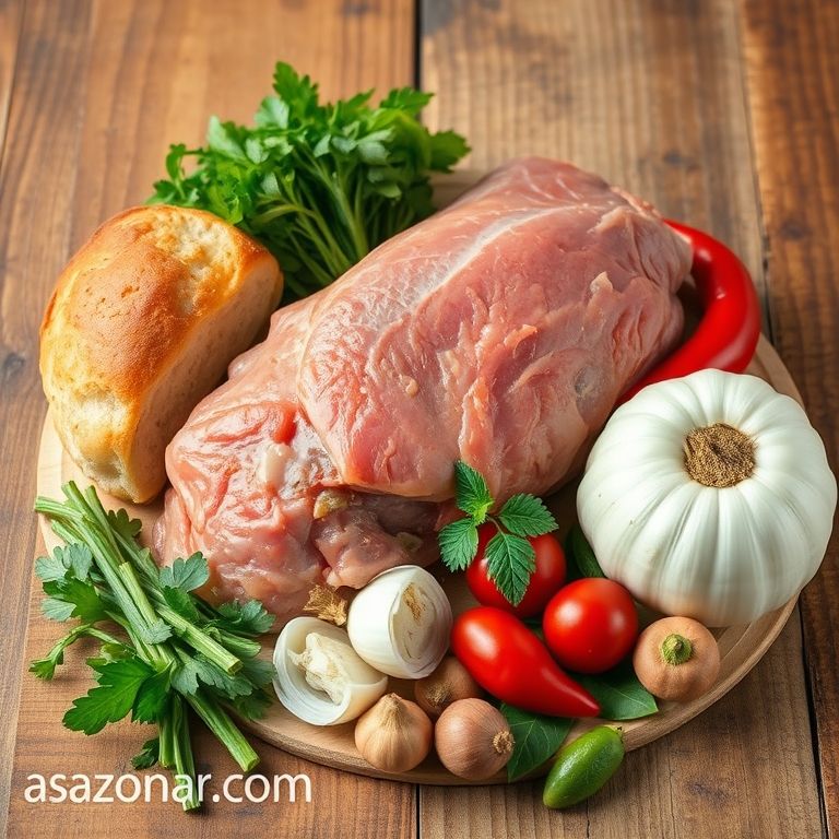 Ingredientes frescos del relleno para pavo bajo en sodio dispuestos en collage.